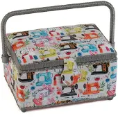 Hobbygift Naaimand bekleed met naaimachineprint