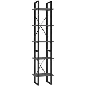 vidaXL Boekenkast met 5 schappen 40x30x175 cm bewerkt hout grijs