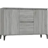 vidaXL Dressoir 102x35x70 cm bewerkt hout grijs sonoma eikenkleurig