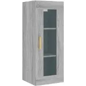 vidaXL Wandkast 34,5x34x90 cm grijs sonoma eikenkleurig