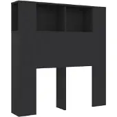 vidaXL Hoofdbordkast 100x18,5x102,5 cm zwart