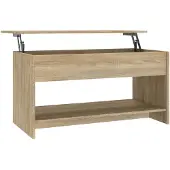 vidaXL Salontafel 102x50x52,5 cm bewerkt hout sonoma eikenkleurig