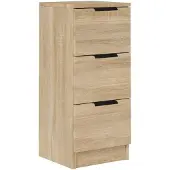 vidaXL Dressoir 30x30x70 cm bewerkt hout sonoma eikenkleurig