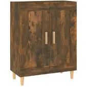 vidaXL Dressoir 69,5x34x90 cm bewerkt hout gerookt eikenkleurig