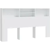 vidaXL Hoofdbordkast 180x19x103,5 cm wit