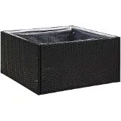 vidaXL Plantenbak 80x80x40 cm poly rattan zwart
