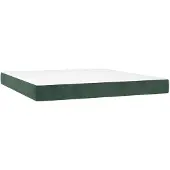 vidaXL Pocketveringmatras medium 180x200x20 cm fluweel donkergroen
