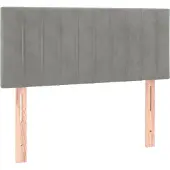 vidaXL Hoofdbord 100x5x78/88 cm fluweel lichtgrijs