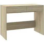vidaXL Bureau 101x50x76,5 cm bewerkt hout sonoma eikenkleurig