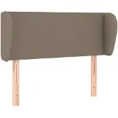vidaXL Hoofdbord met randen 93x23x78/88 cm stof taupe