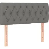vidaXL Hoofdbord 90x7x78/88 cm stof donkergrijs