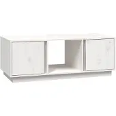 vidaXL Salontafel 110x50x40 cm massief grenenhout wit