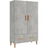 vidaXL Hoge kast 70x31x115 cm bewerkt hout betongrijs