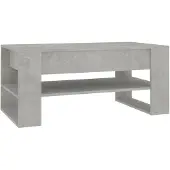 vidaXL Salontafel 102x55x45 cm bewerkt hout betongrijs