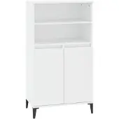 vidaXL Hoge kast 60x36x110 cm bewerkt hout wit