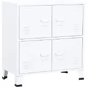 vidaXL Opbergkast industrieel 75x40x80 cm staal wit