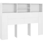 vidaXL Hoofdbordkast Wit 140x19x103,5 cm