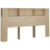 vidaXL Hoofdbordkast 180x18,5x104,5 cm sonoma eikenkleurig