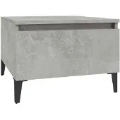 vidaXL Bijzettafel 50x46x35 cm bewerkt hout betongrijs