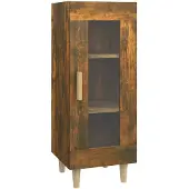 vidaXL Dressoir, gerookt eikenfineer, 34,5 x 34 x 90 cm, houtvezelplaat