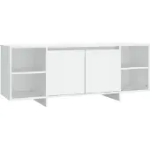 vidaXL Tv-meubel 130x35x50 cm bewerkt hout wit