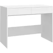vidaXL Bureau, wit, 101x50x76,5 cm, houtvezel