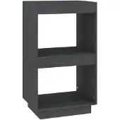 vidaXL Boekenkast 40x35x71 cm massief grenenhout grijs