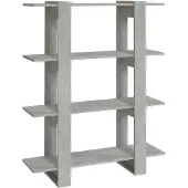 vidaXL Boekenkast/kamerscherm 100x30x123,5 cm betongrijs