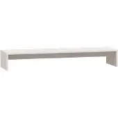 vidaXL Monitorstandaard 100x27x15 cm massief grenenhout wit
