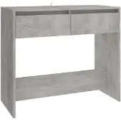 vidaXL Wandtafel 89x41x76,5 cm bewerkt hout betongrijs