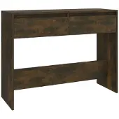 vidaXL Wandtafel 100x35x76,5 cm bewerkt hout gerookt eikenkleurig