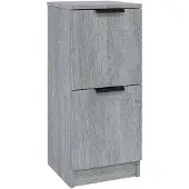 vidaXL Dressoir 30x30x70 cm bewerkt hout grijs sonoma eikenkleurig