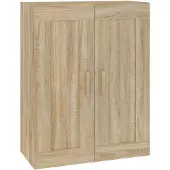 vidaXL Wandkast 69,5x32,5x90 cm bewerkt hout sonoma eikenkleurig