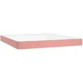 vidaXL Pocketveringmatras medium 160x220x20 cm fluweel roze