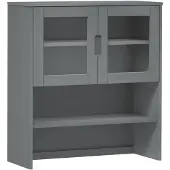vidaXL Opzetkast MOLDE 90x35x100 cm massief grenenhout grijs