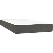 vidaXL Pocketveringmatras medium 90x190x20 cm fluweel donkergrijs