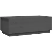 vidaXL Salontafel 100x50x35 cm massief grenenhout grijs