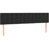 vidaXL Hoofdborden 200x5x78/88 cm kunstleer zwart