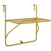 vidaXL Balkontafel 60x40 cm staal goudkleurig