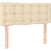 vidaXL Hoofdbord 80x5x78/88 cm stof crèmekleurig