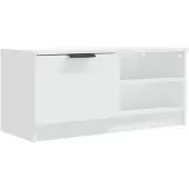 vidaXL Tv-meubel 80x35x36,5 cm bewerkt hout wit