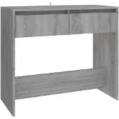 vidaXL Wandtafel 89x41x76,5 cm bewerkt hout grijs sonoma eikenkleurig
