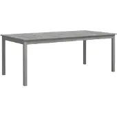 vidaXL Tuintafel 200x100x75 cm massief acaciahout grijs