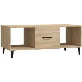 vidaXL Salontafel 102x50x40 cm bewerkt hout sonoma eikenkleurig