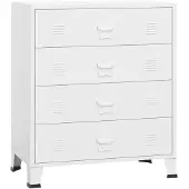 vidaXL Ladekast industrieel 78x40x93 cm metaal wit