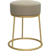 vidaXL Hocker rond fluweel donkergrijs