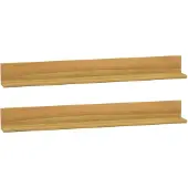 vidaXL Wandschappen 2 st 90x10x10 cm massief teakhout