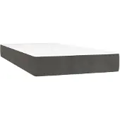 vidaXL Pocketveringmatras medium 100x200x20 cm fluweel donkergrijs