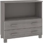 vidaXL Dressoir HAMAR 85x35x80 cm massief grenenhout lichtgrijs
