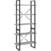 vidaXL Boekenkast 80x30x175 cm bewerkt hout grijs sonoma eikenkleurig